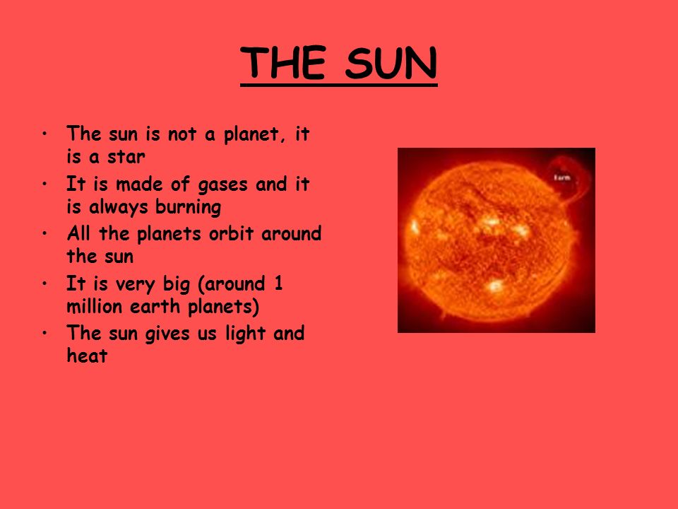 THE SUN The sun is not a planet, it is a star - ppt video online download