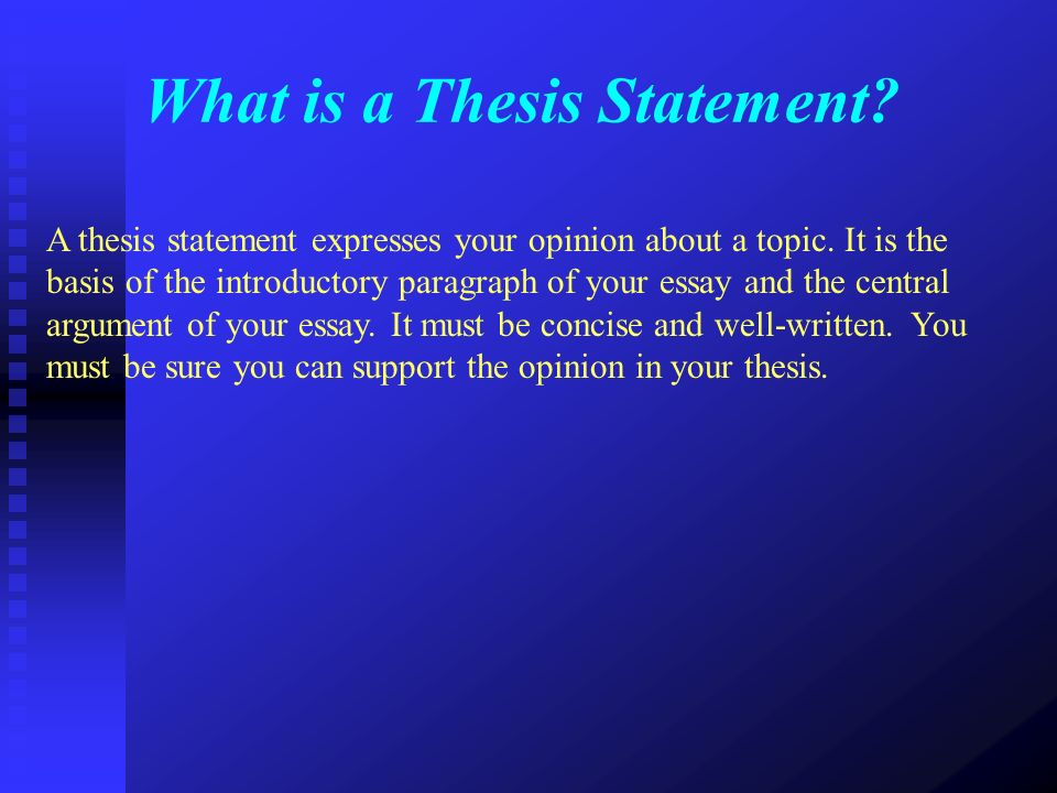 what is a thesis paper