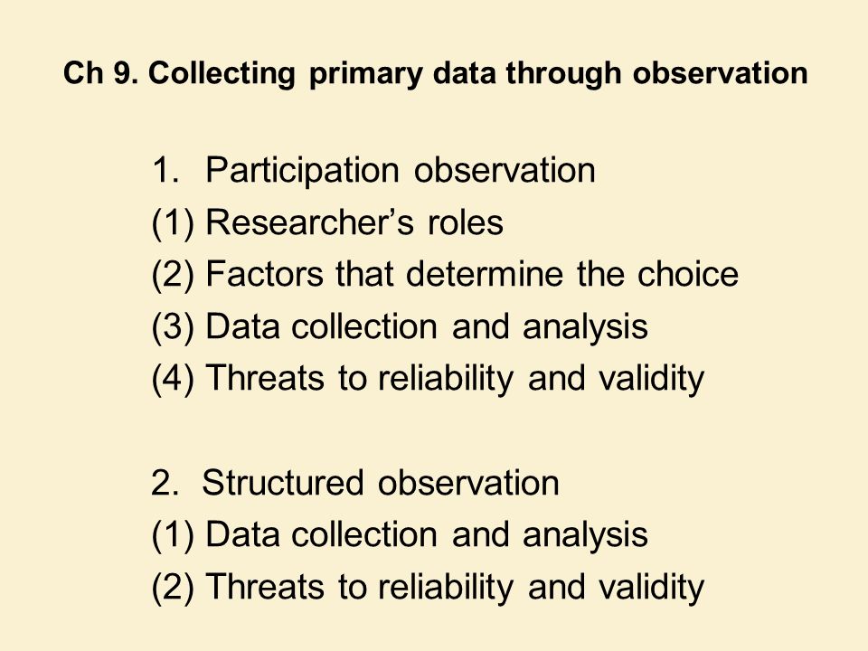what is observation in data collection
