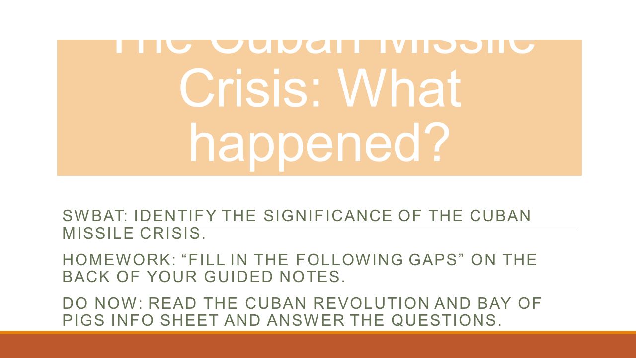 Cuban missile crisis, History, Facts, & Significance