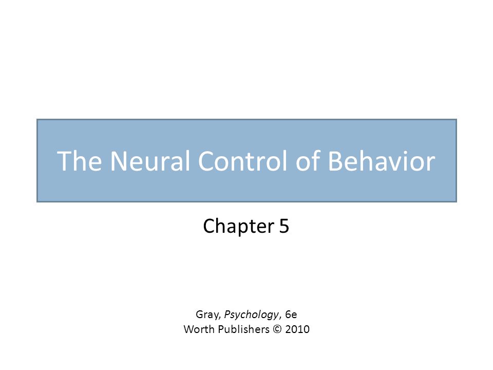 The Neural Control of Behavior - ppt video online download