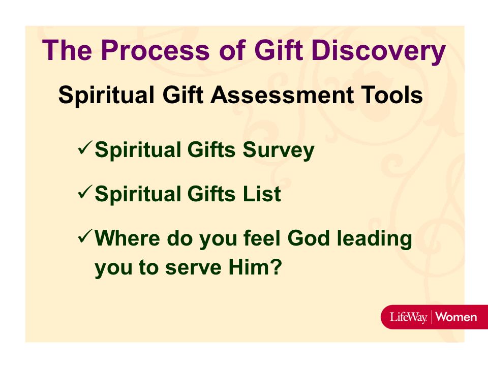 16 The Process Of Gift Disery Spiritual Sment Tools Gifts Survey List
