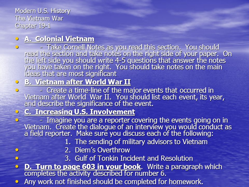 Modern U.S. History The Vietnam War Chapter ppt video online download