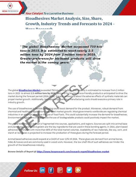 Bioadhesives Market Analysis Size and Analysis 2024