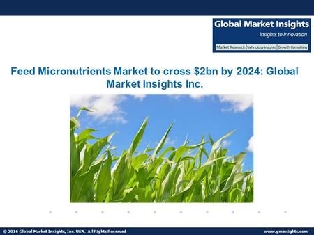 © 2016 Global Market Insights, Inc. USA. All Rights Reserved  Fuel Cell Market size worth $25.5bn by 2024 Feed Micronutrients Market.