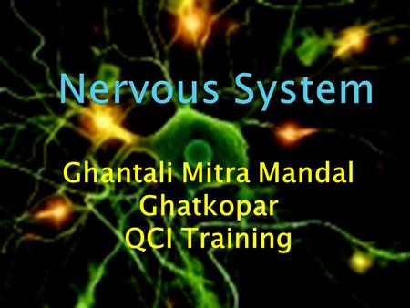 Ghantali Mitra Mandal Ghatkopar QCI Training.