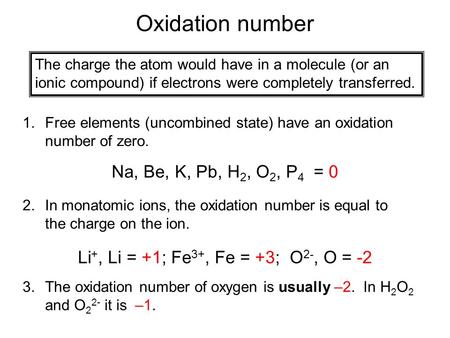 Oxidation number 