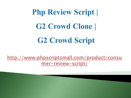 Php Review Script | G2 Crowd Clone | G2 Crowd Script