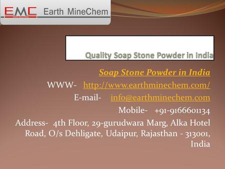 Soap Stone Powder in India WWW-   - Mobile-