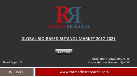 Global Bio-based Butanol Market 2021: Butalco, Butamax Advanced Biofuels, Cobalt Technologies, Eastman Chemical Company, GEVO, Green Biologics