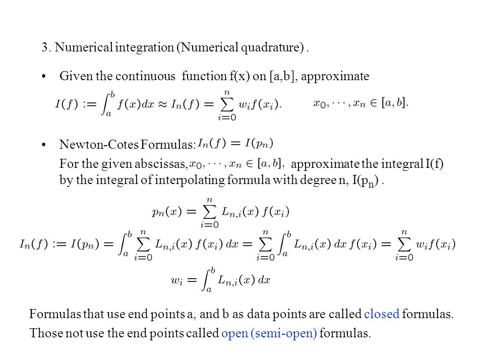 3. Numerical integration (Numerical quadrature) . - ppt video online  download