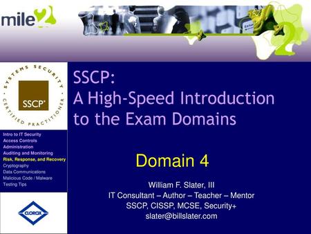 SSCP: A High-Speed Introduction to the Exam Domains