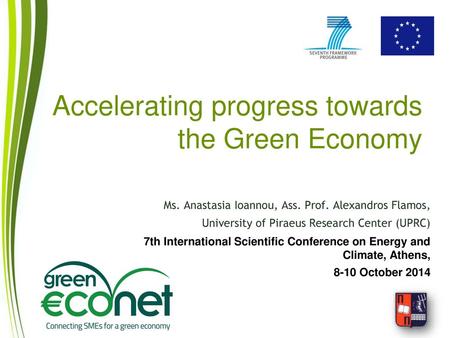 Accelerating progress towards the Green Economy