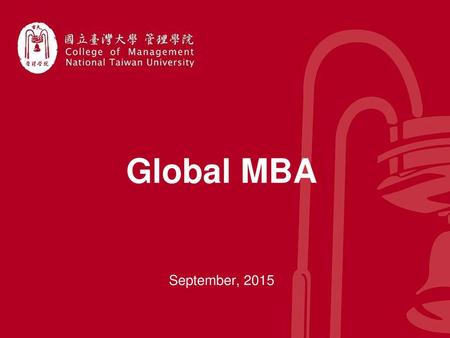 Global MBA September, 2015 1.