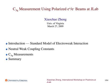 C3q Measurement Using Polarized e+/e- Beams at JLab