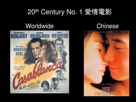 20th Century No. 1 愛情電影 Worldwide Chinese.