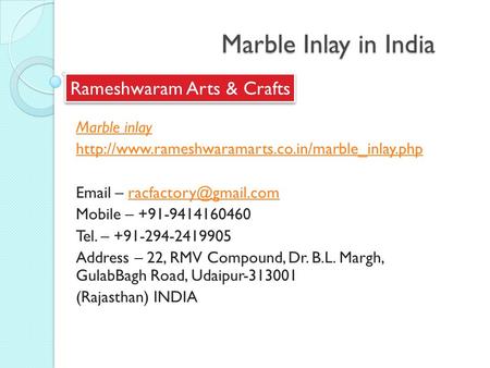 Marble Inlay in India Marble inlay   – Mobile –