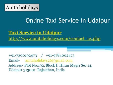 Online Taxi Service in Udaipur Taxi Service in Udaipur /