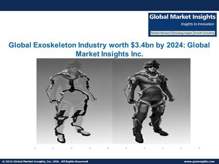 © 2016 Global Market Insights, Inc. USA. All Rights Reserved  Fuel Cell Market size worth $25.5bn by 2024 Global Exoskeleton Industry.