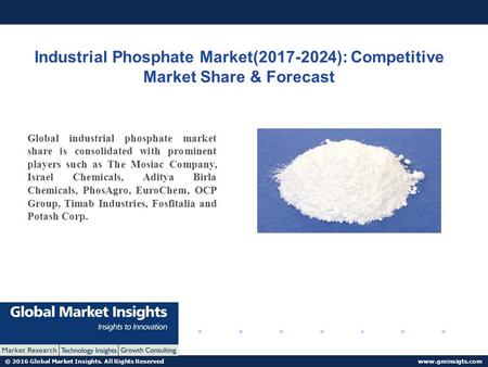 © 2016 Global Market Insights. All Rights Reserved  Industrial Phosphate Market( ): Competitive Market Share & Forecast Global.
