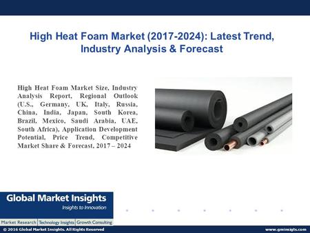 © 2016 Global Market Insights. All Rights Reserved  High Heat Foam Market ( ): Latest Trend, Industry Analysis & Forecast High.