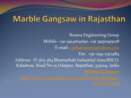 Rosava Engineering Group Mobile , Fax: Address: H