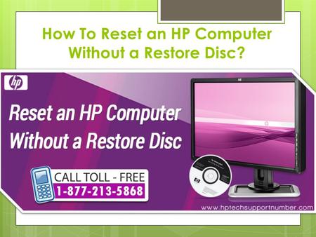 How To Reset an HP Computer Without a Restore Disc?