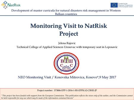 Monitoring Visit to NatRisk Project
