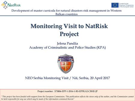 Monitoring Visit to NatRisk Project