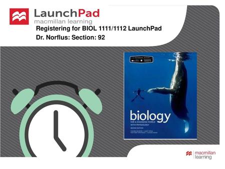 Registering for BIOL 1111/1112 LaunchPad