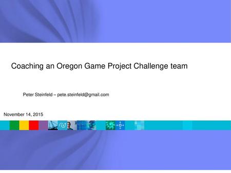 Coaching an Oregon Game Project Challenge team