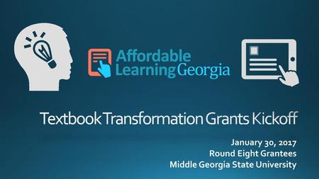 Textbook Transformation Grants Kickoff
