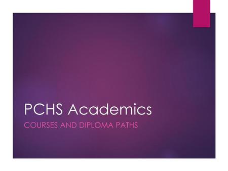 Courses and diploma paths
