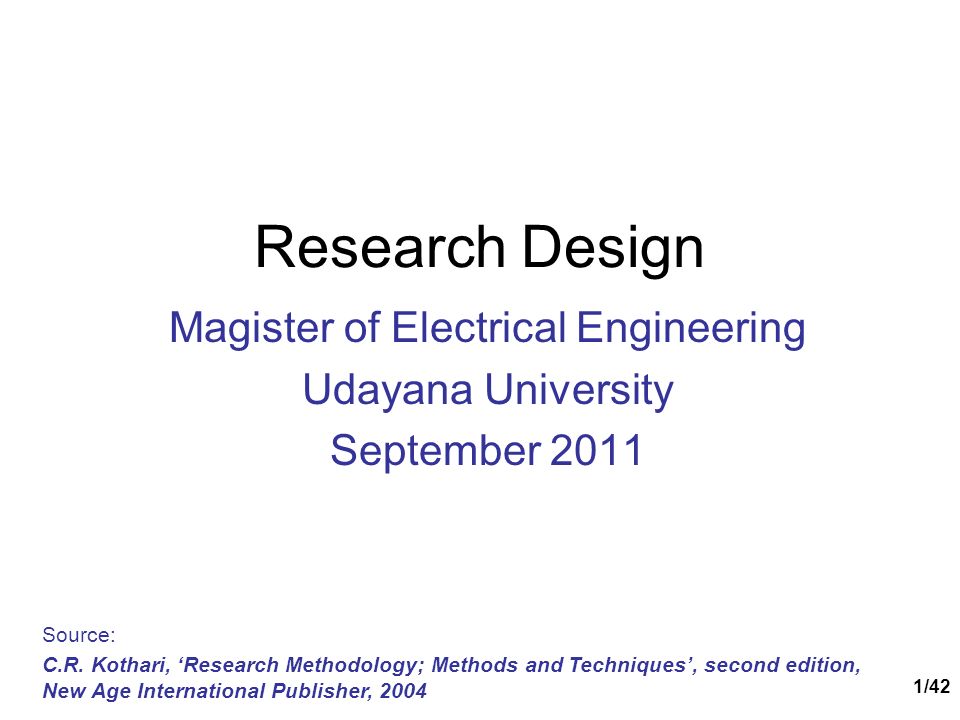 Magister Of Electrical Engineering Udayana University September Ppt Download