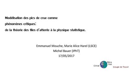 Emmanuel Mouche, Marie Alice Harel (LSCE)