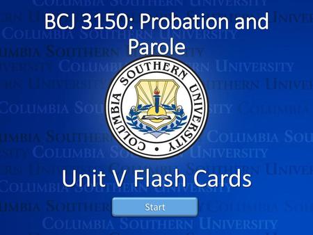 BCJ 3150: Probation and Parole