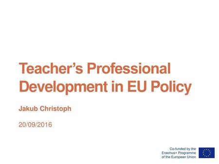 Teacher’s Professional Development in EU Policy