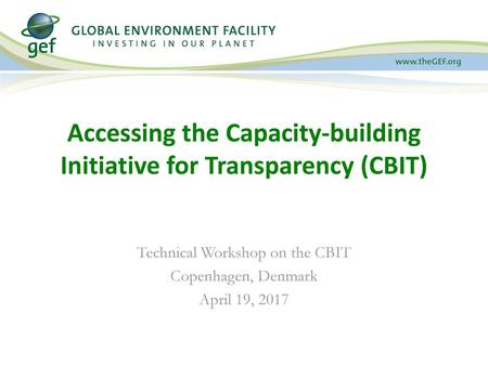 Accessing the Capacity-building Initiative for Transparency (CBIT)