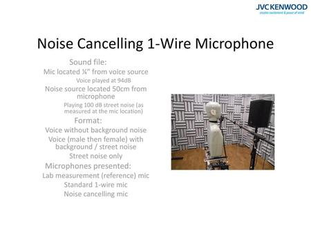 Noise Cancelling 1-Wire Microphone