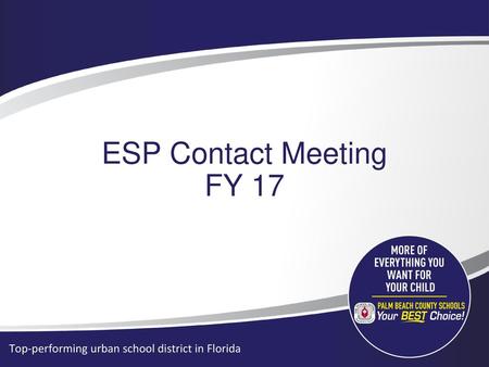 ESP Contact Meeting FY 17.