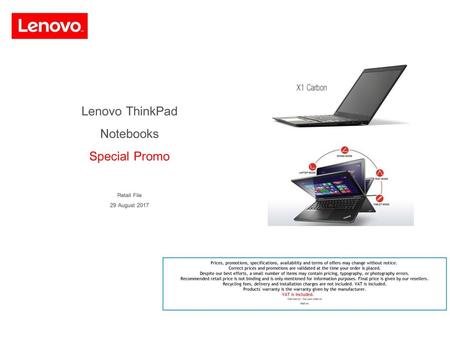 Lenovo ThinkPad Notebooks Special Promo