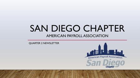 San Diego Chapter American Payroll Association