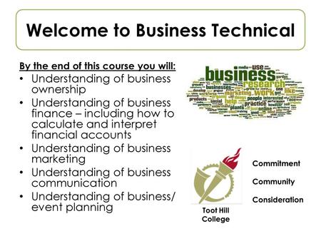 Welcome to Business Technical
