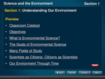 Section 1: Understanding Our Environment