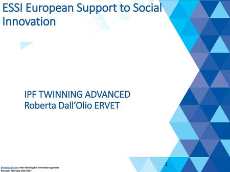 ESSI European Support to Social Innovation