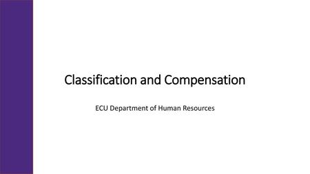 Classification and Compensation