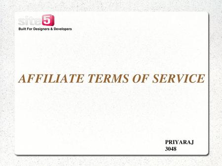 AFFILIATE TERMS OF SERVICE