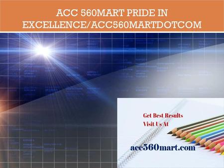 ACC 560MART Pride In Excellence/acc560martdotcom