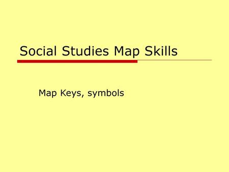 Social Studies Map Skills