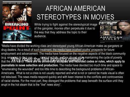 African American Stereotypes in Movies